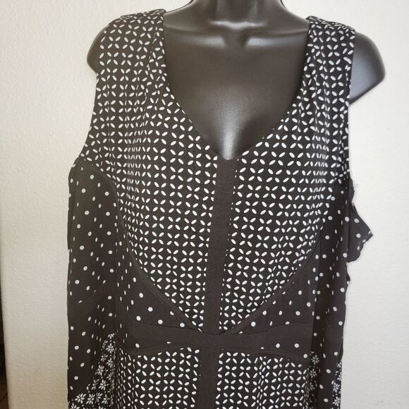 Catherines floral stretch jersey sleeveless maxi dress 3x (26-28w) - Picture 5 of 6